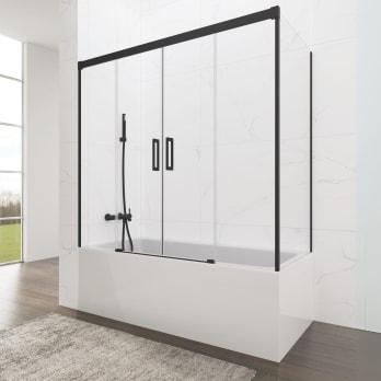 Mampara de bañera GME Basic Spazio negro mate