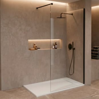 Kit plato de ducha con mampara Bruntec Alana