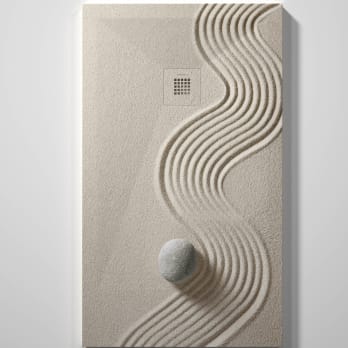 Platos de ducha de resina decorados Bruntec Design 3D Zen