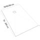 Plato de ducha de resina de Bruntec Selene Croquis 6