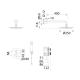 Conjunto de ducha y baño empotrado Imex Line Croquis 23