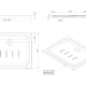 Plato de ducha de cerámica Unisan Waterline Croquis 3