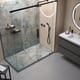 Platos de ducha de resina decorados Bruntec Design 3D Cemento Ambiente 4