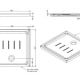 Plato de ducha de cerámica Unisan Waterline Croquis 2