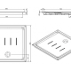 Plato de ducha de cerámica Unisan Waterline Croquis 2