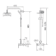 Conjunto de ducha Imex Roma Croquis 11