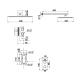 Conjunto de ducha empotrado Imex Firenze Croquis 9