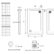 Plato de ducha Solid Surface Corian DuPont Hidronatur Centauro Croquis 3