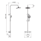 Conjunto de ducha Lluvibath Carola I Croquis 1