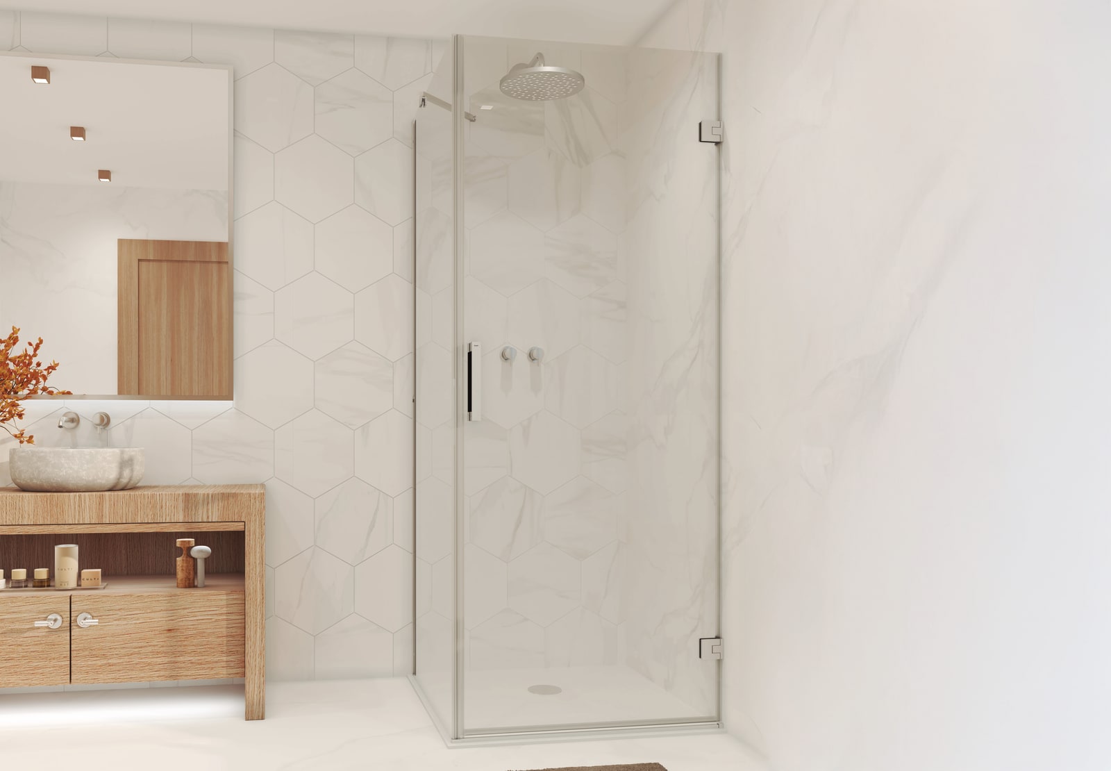 Mampara de ducha angular Bruntec Pure (400A) Principal 0