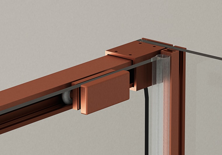 Mampara de ducha angular corredera Bruntec Aria Detalle 9