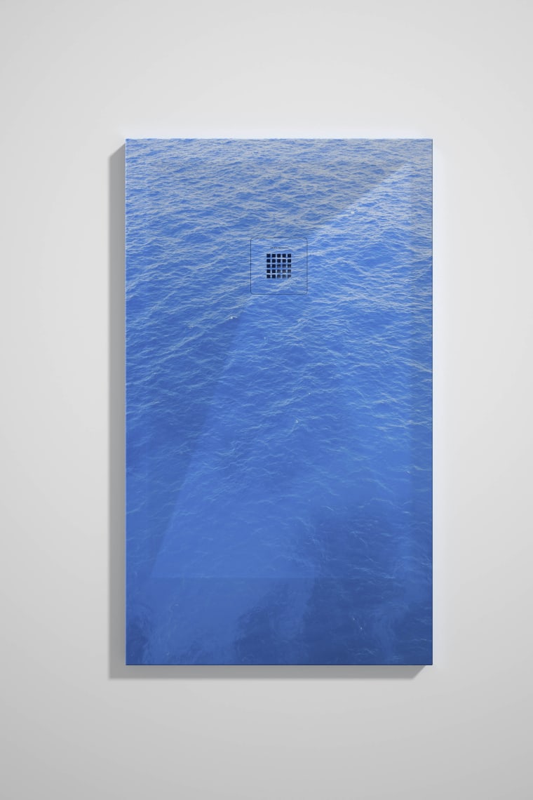 Platos de ducha de resina decorados Bruntec Design 3D Azul opción 11