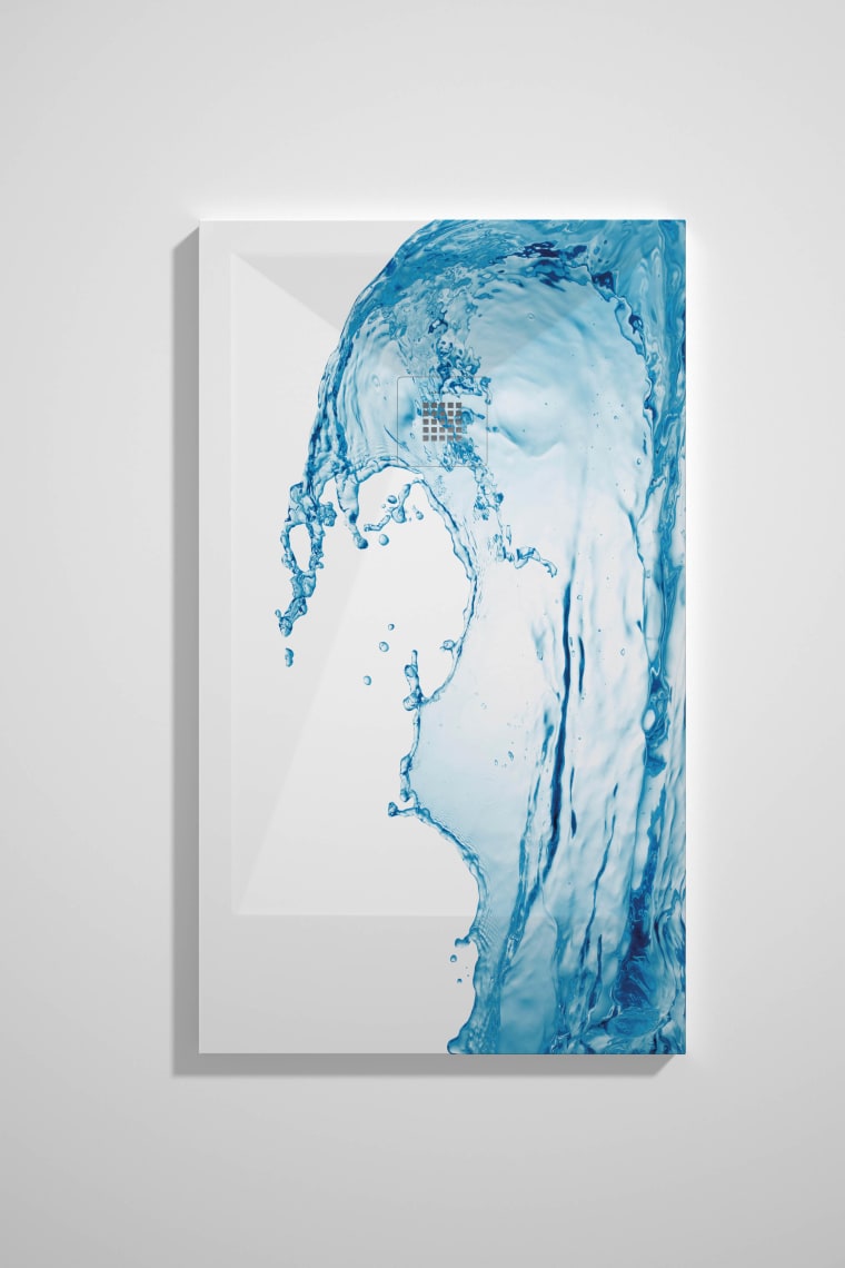 Platos de ducha de resina decorados Bruntec Design 3D Azul opción 8