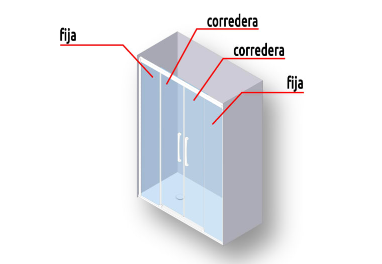 Mampara de Ducha Profiltek Wind (WI-225) Croquis 3