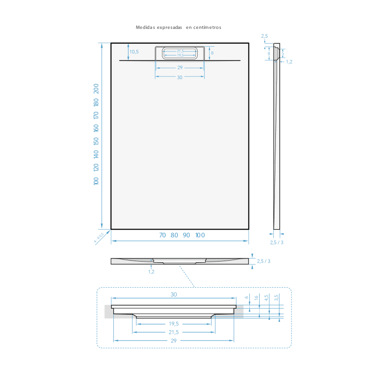 Platos de ducha Bruntec Everest Croquis 11