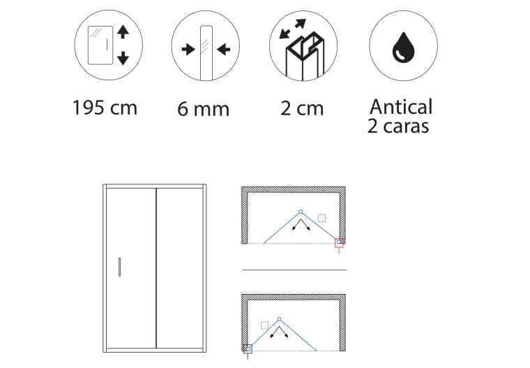 Mampara de ducha Doccia Rímini ST Croquis 5