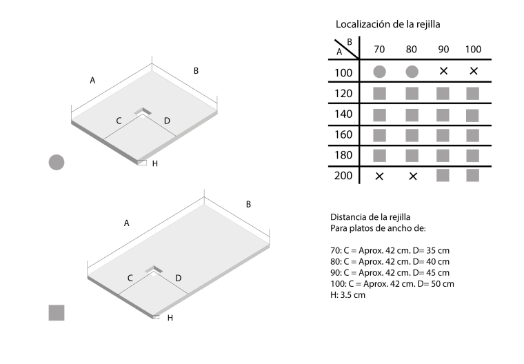 Plato de ducha de resina Doccia Liso Seda Croquis 5
