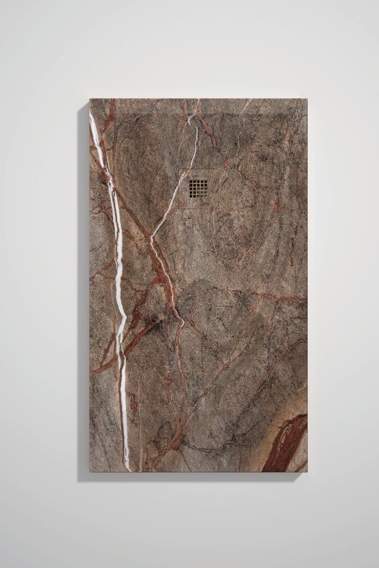 Platos de ducha de resina decorados Bruntec Stone 3D Mármol opción 23