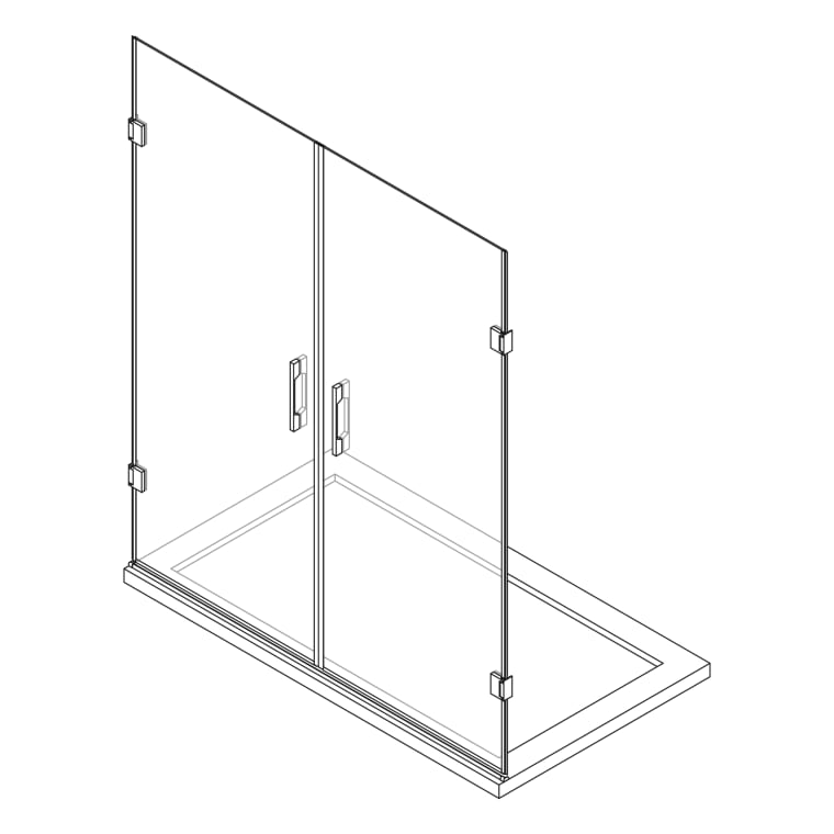 Mampara de ducha Glassinox Bahamas Croquis 1