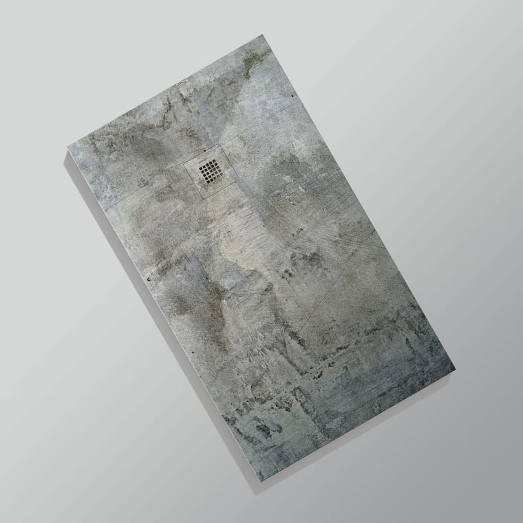 Platos de ducha de resina decorados Bruntec Design 3D Cemento opción 14