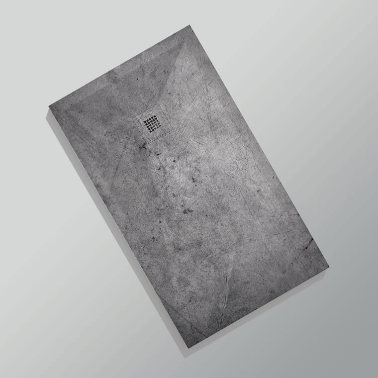 Platos de ducha de resina decorados Bruntec Design 3D Cemento opción 15