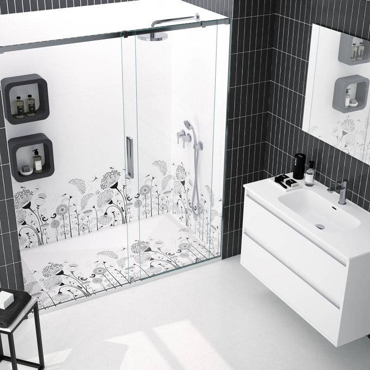 Platos de ducha de resina decorados Bruntec Design 3D Natura Ambiente 4