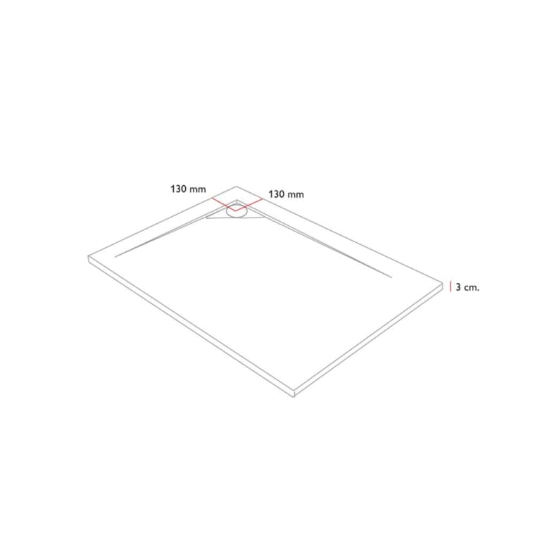 Plato de ducha Bruntec Design Corner Croquis 5