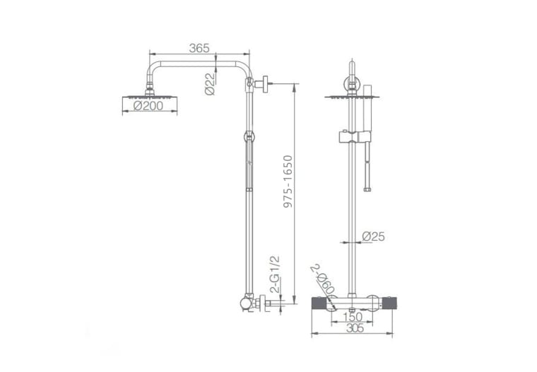 Conjunto de ducha Imex Line Croquis 7