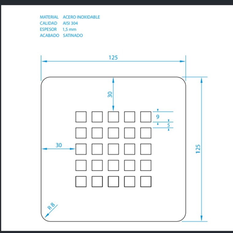 Plato de ducha Bruntec Design Basic Croquis 2