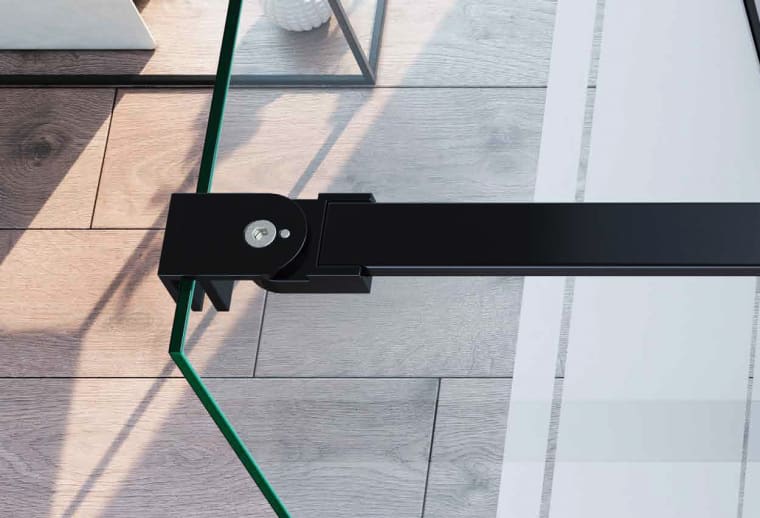 Mampara de ducha Glassinox Aiki Palillería Detalle 1