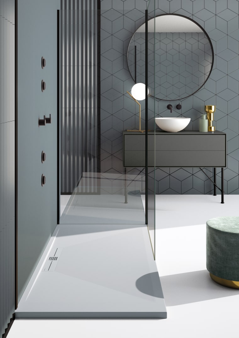 Plato de ducha Bruntec Design Tiden Ambiente 1