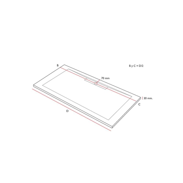 Plato de ducha Bruntec Design Tiden Croquis 7