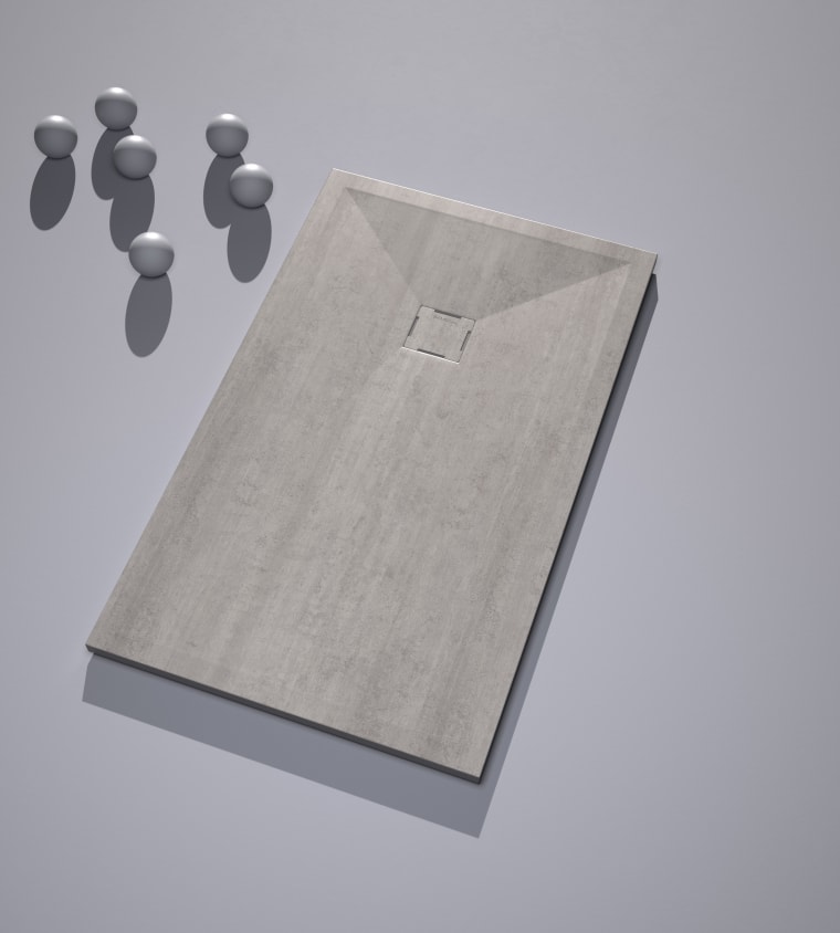 Platos de ducha de resina decorados Bruntec Design 3D Decorado Ambiente 2