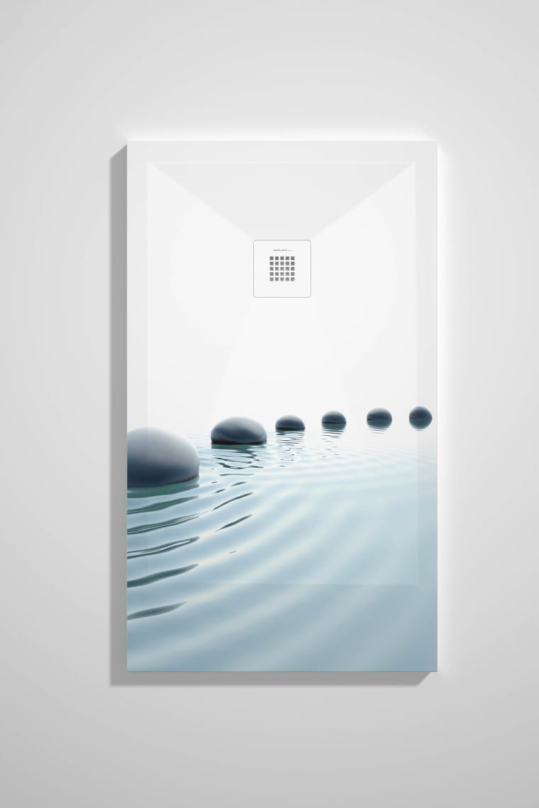 Platos de ducha de resina decorados Bruntec Design 3D Zen opción 7