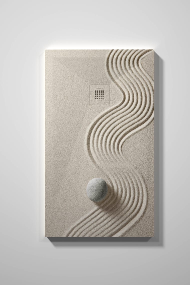 Platos de ducha de resina decorados Bruntec Design 3D Zen opción 8