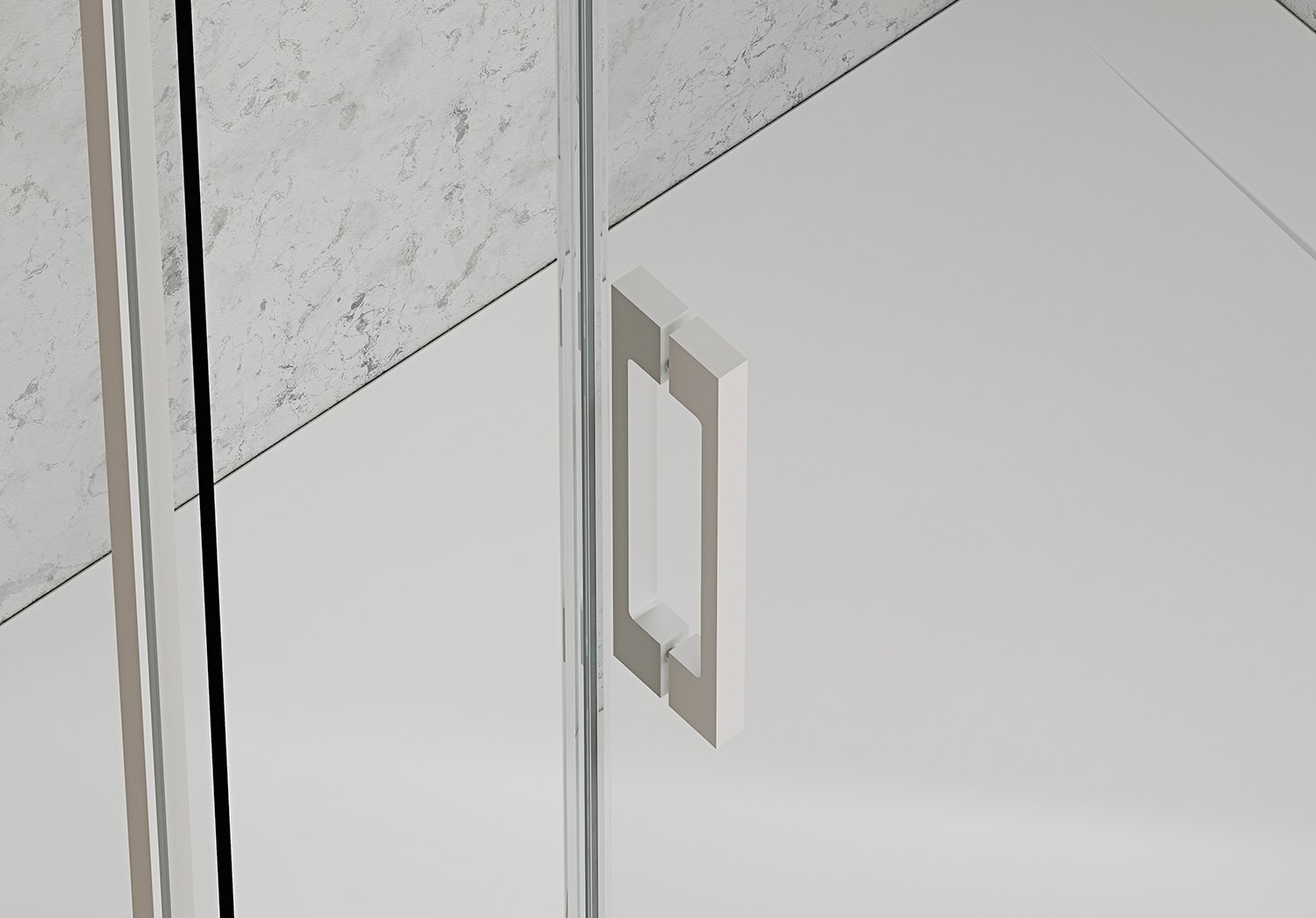 Mampara de ducha angular corredera Bruntec Aria Detalle 12