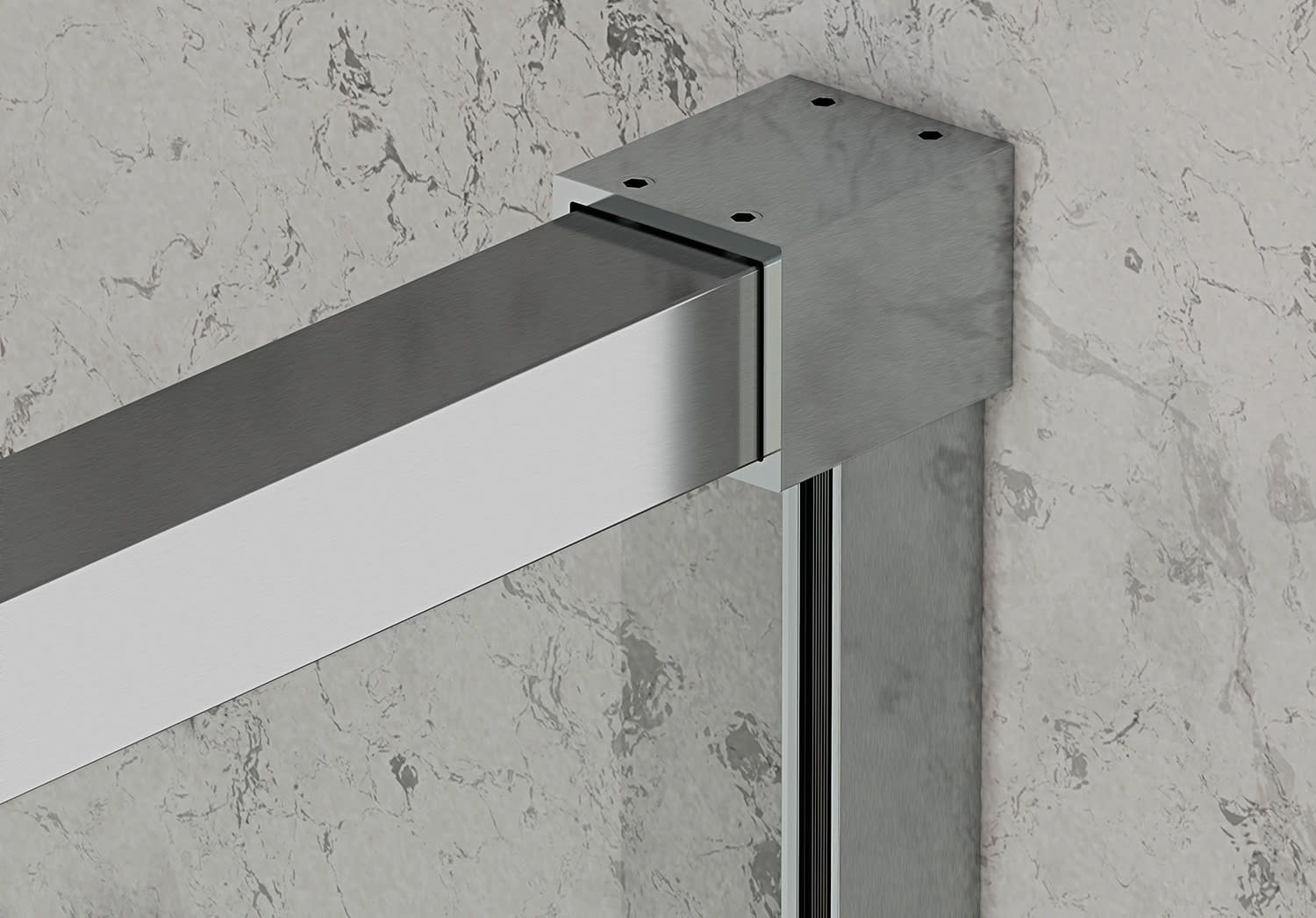 Mampara de ducha angular corredera Bruntec Aria Detalle 7