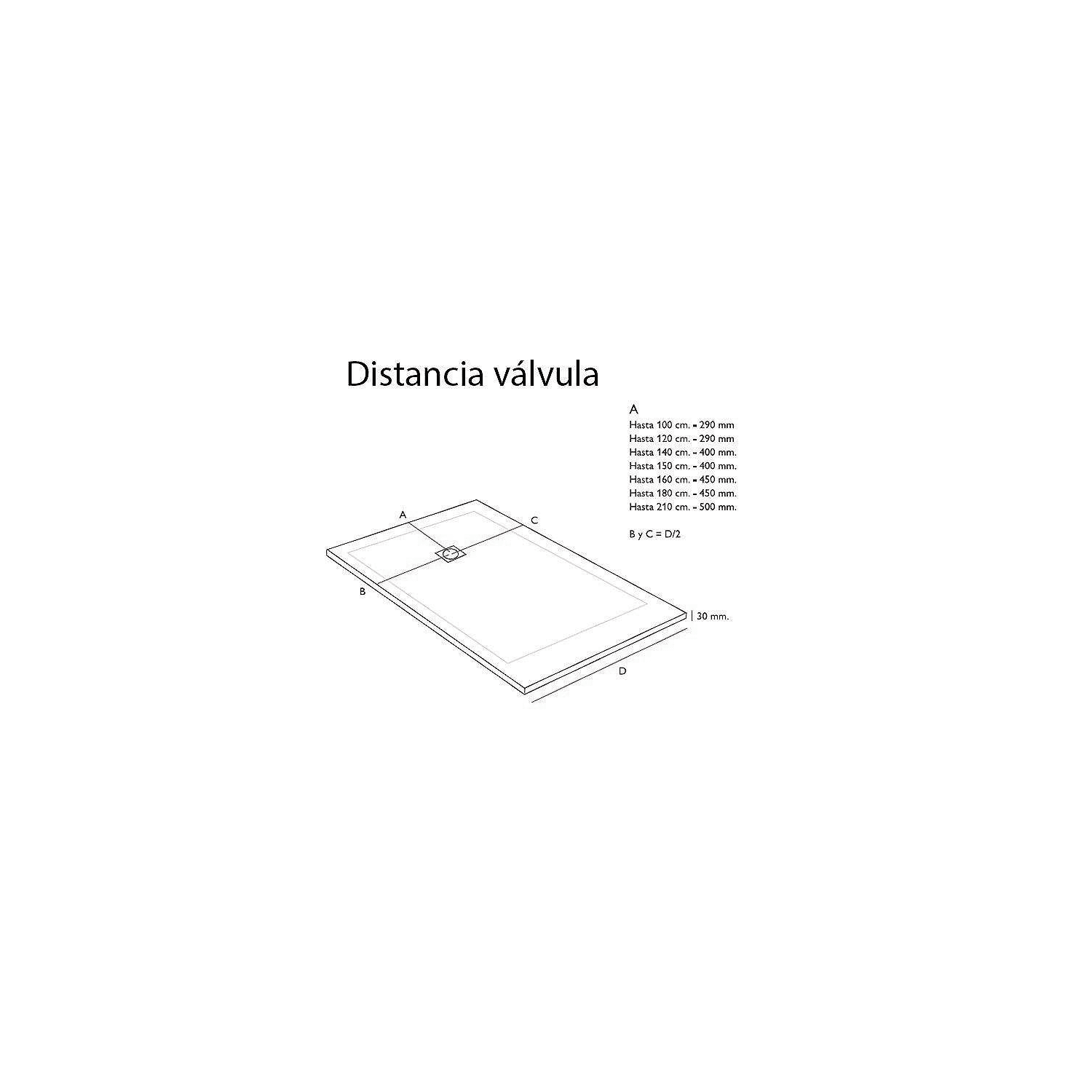 Platos de ducha de resina Bruntec Design 3D Granito Croquis 2