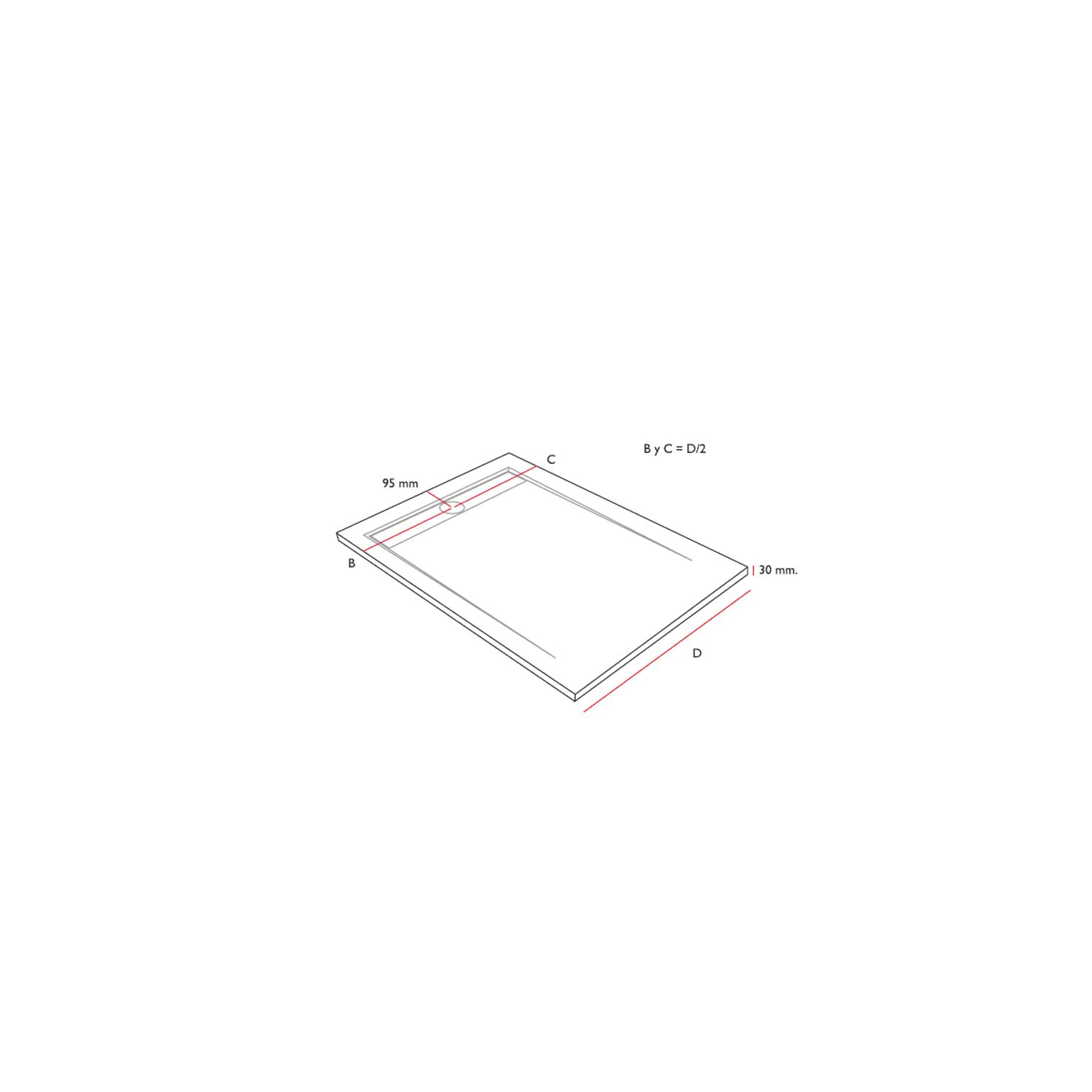 Plato de ducha Bruntec Design Veleta Croquis 6