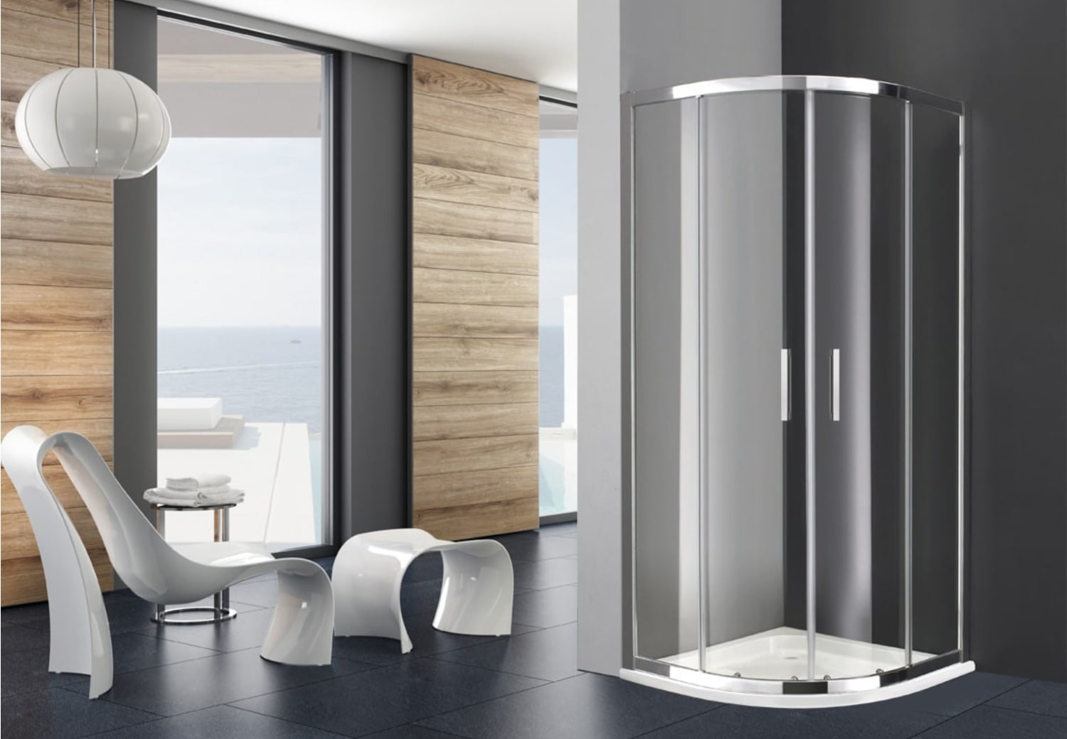 Mampara de ducha semicircular Prestige GME Ambiente 5