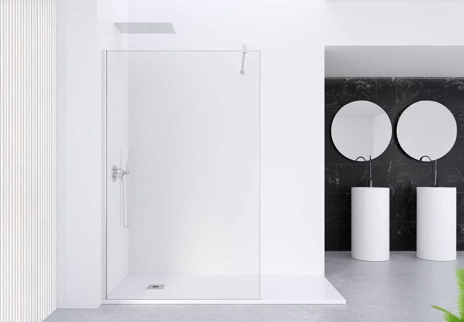 Mampara de ducha panel fijo Profiltek Fado Principal 1