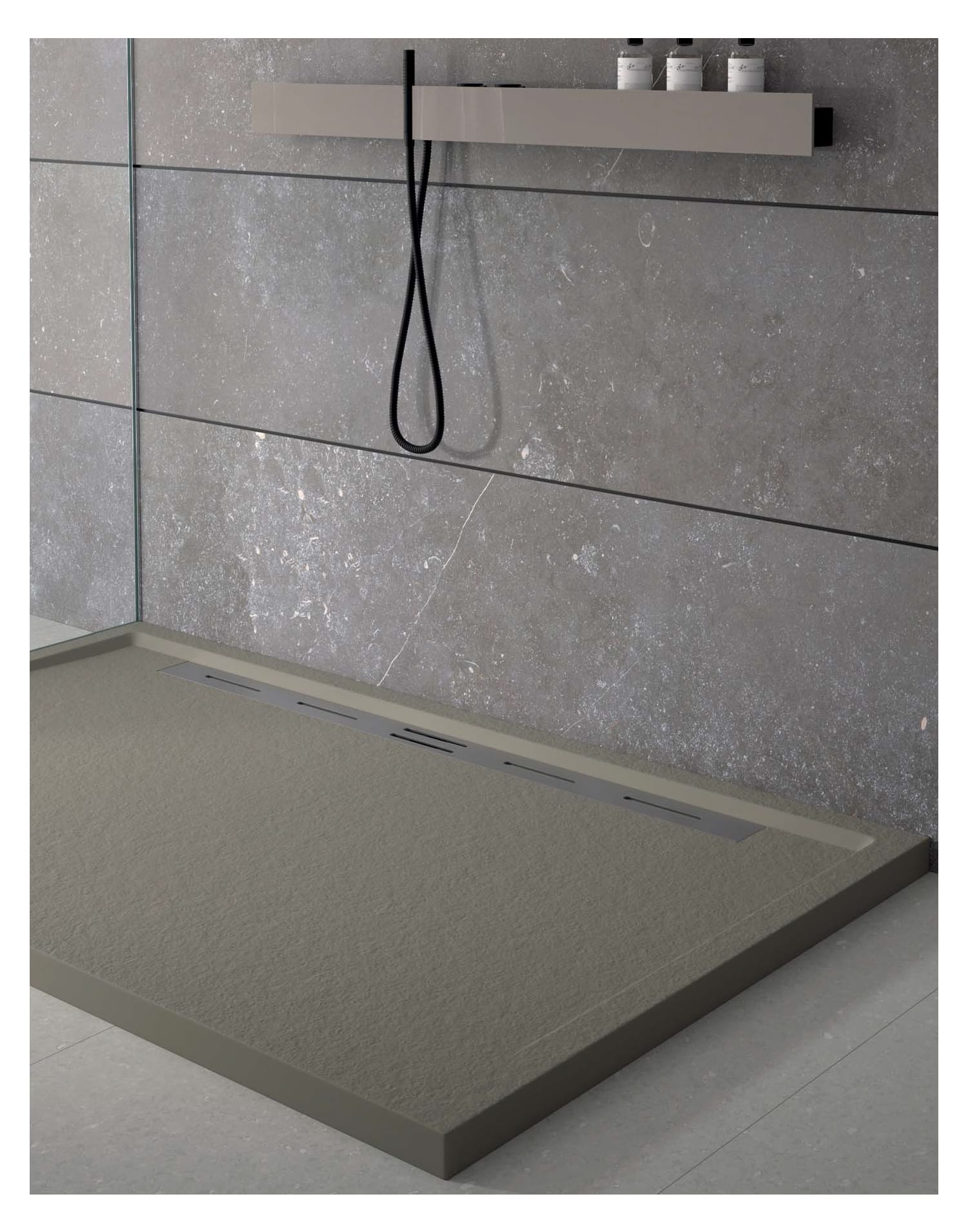 Plato de ducha de resina Doccia Canto Lateral Ambiente 9
