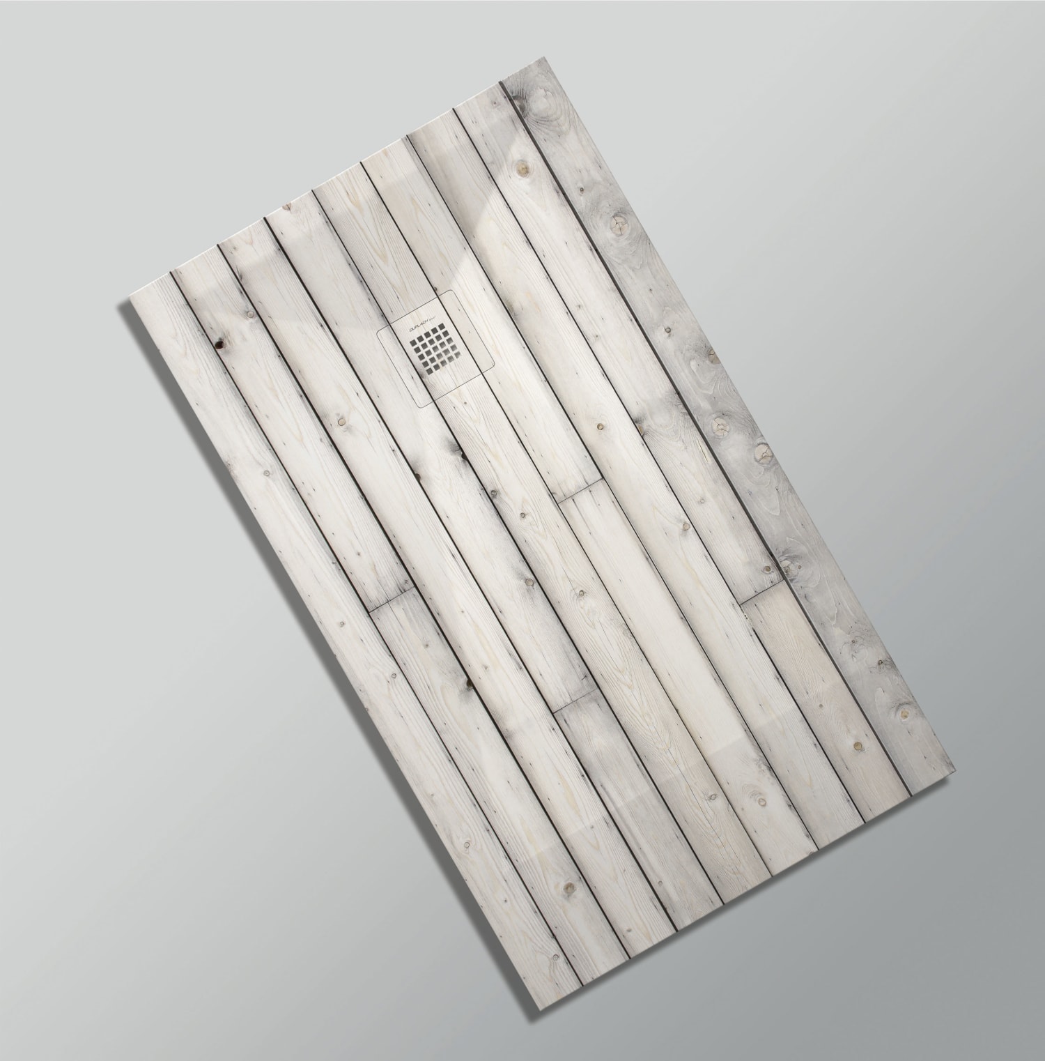Platos de ducha de resina decorados Bruntec Design 3D Madera Rústica opción 18