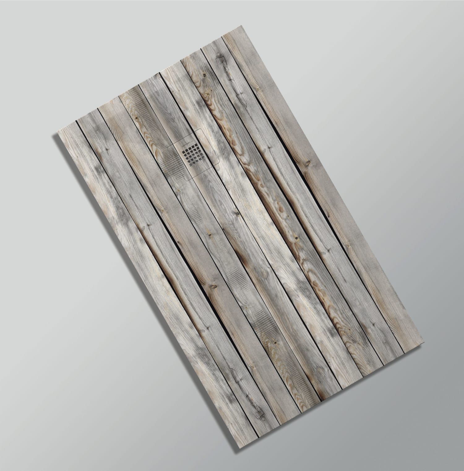 Platos de ducha de resina decorados Bruntec Design 3D Madera Rústica opción 19