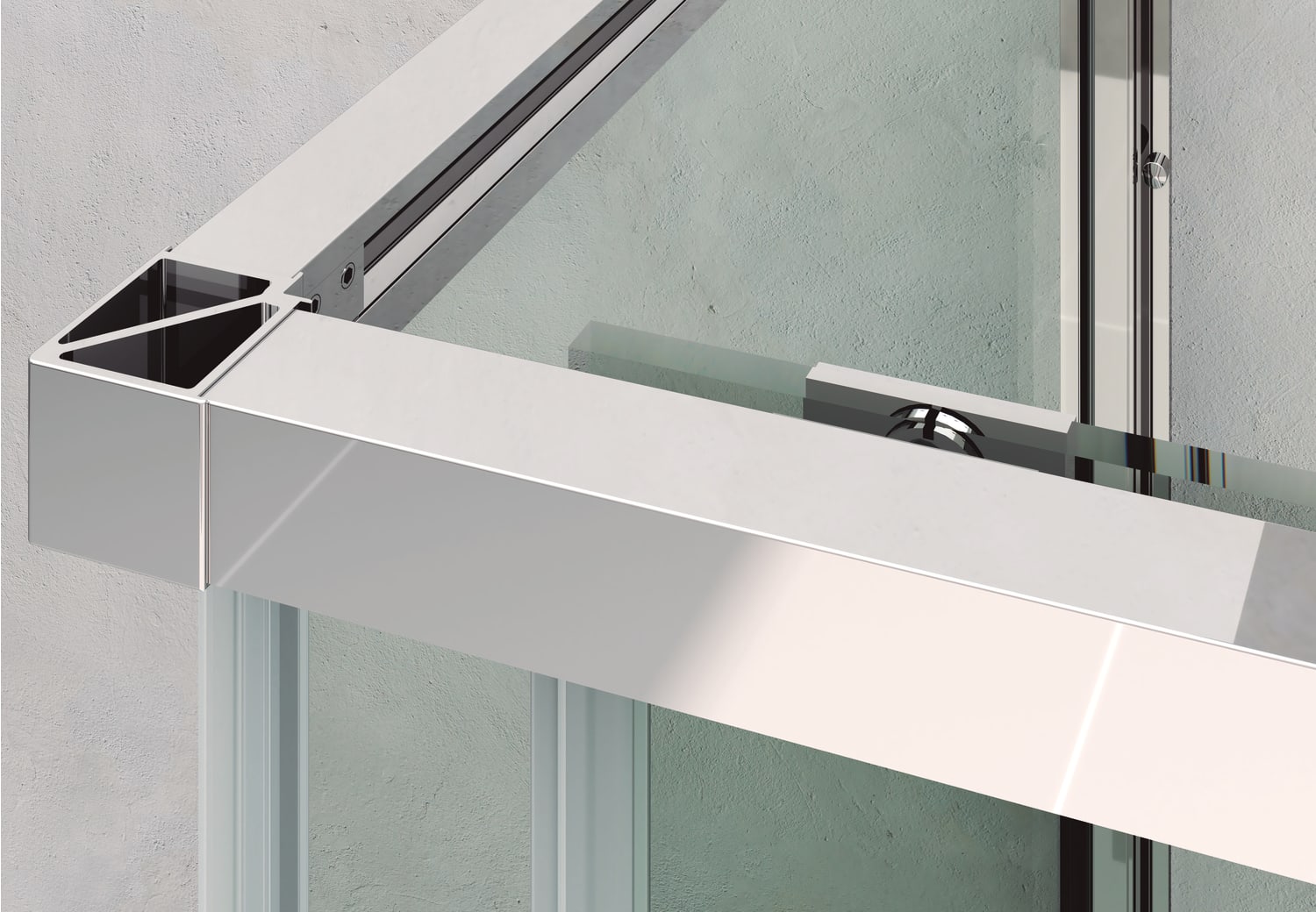 Mampara de ducha Bruntec Vertex (400) Detalle 1