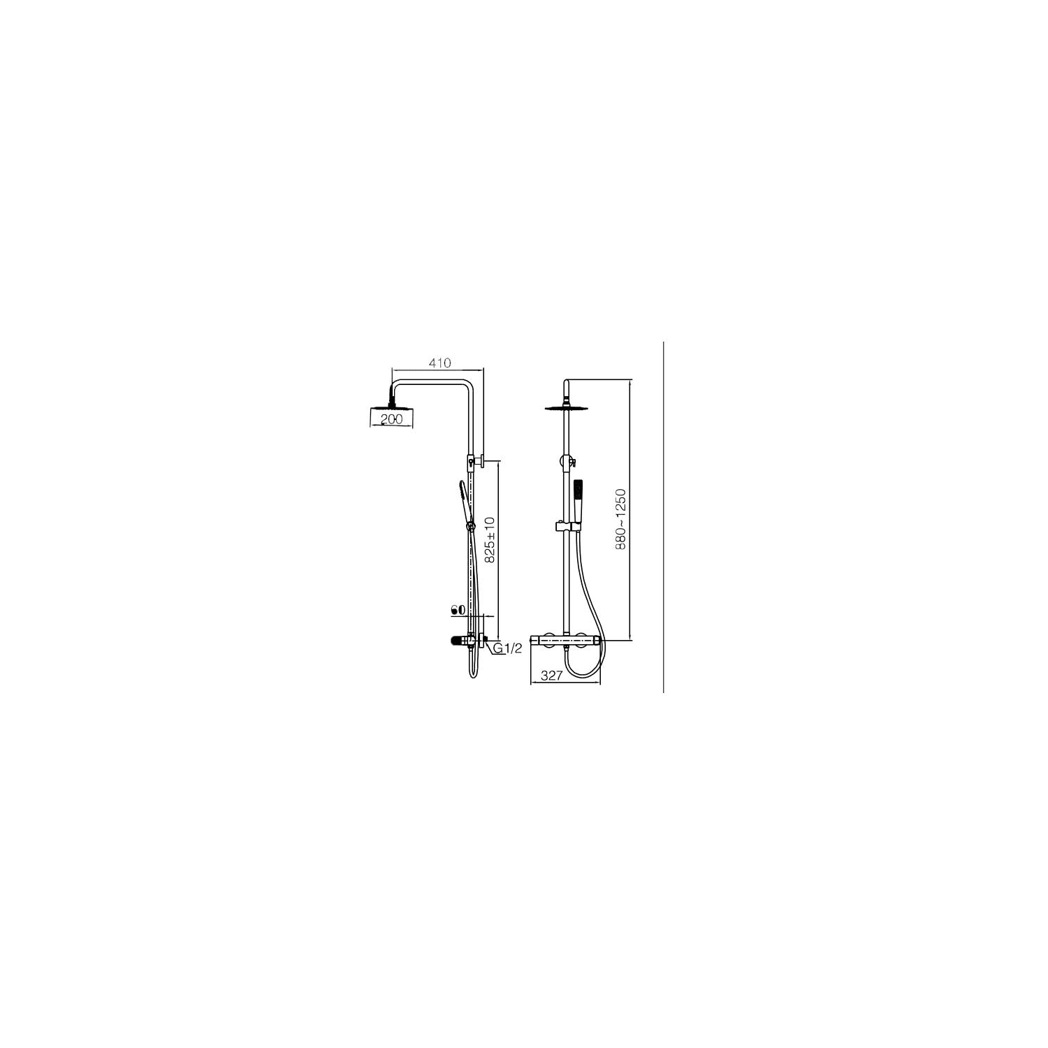 Conjunto de ducha Imex Dinamarca Croquis 7