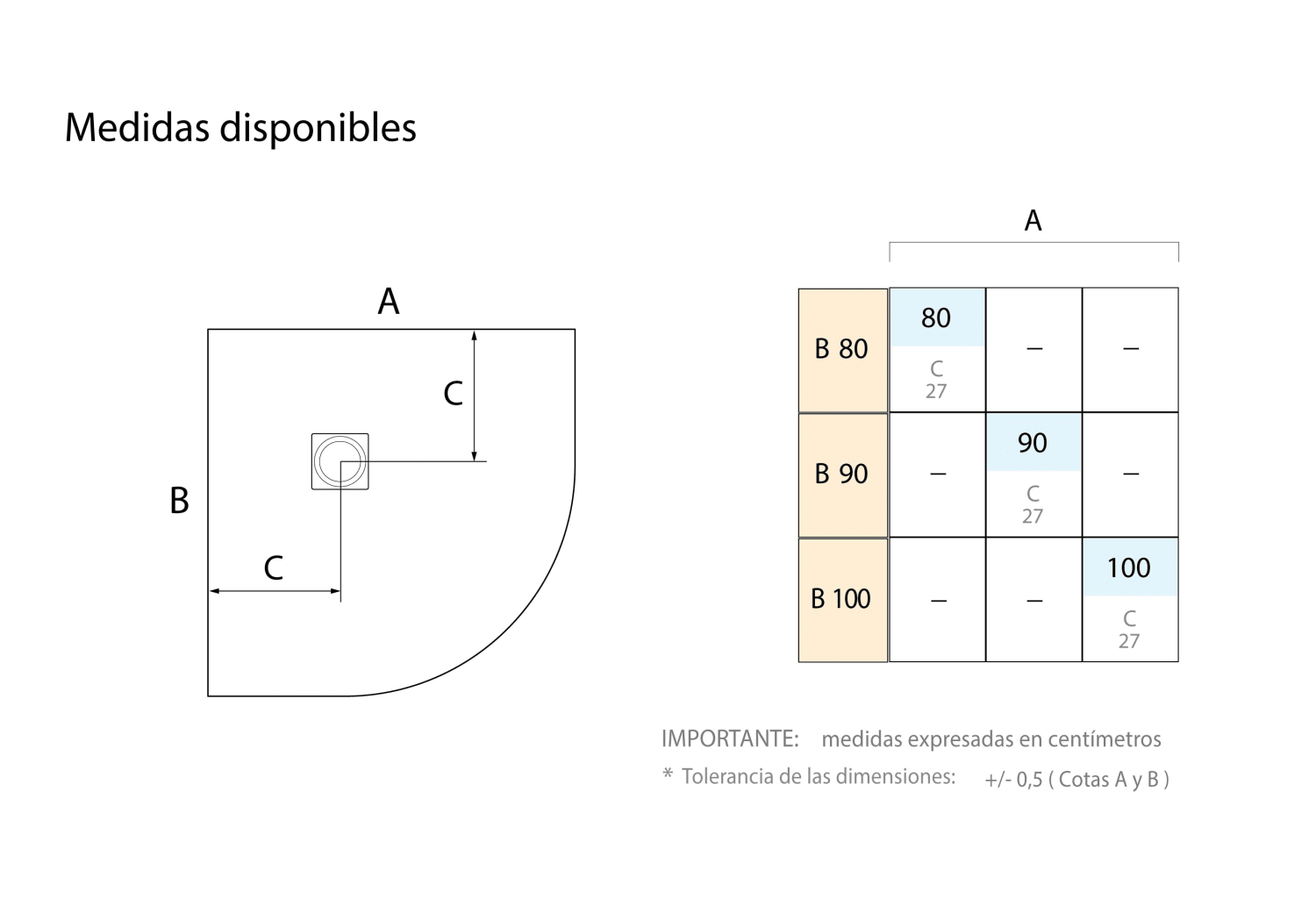 Plato de ducha de resina de Bruntec Orbis Croquis 8