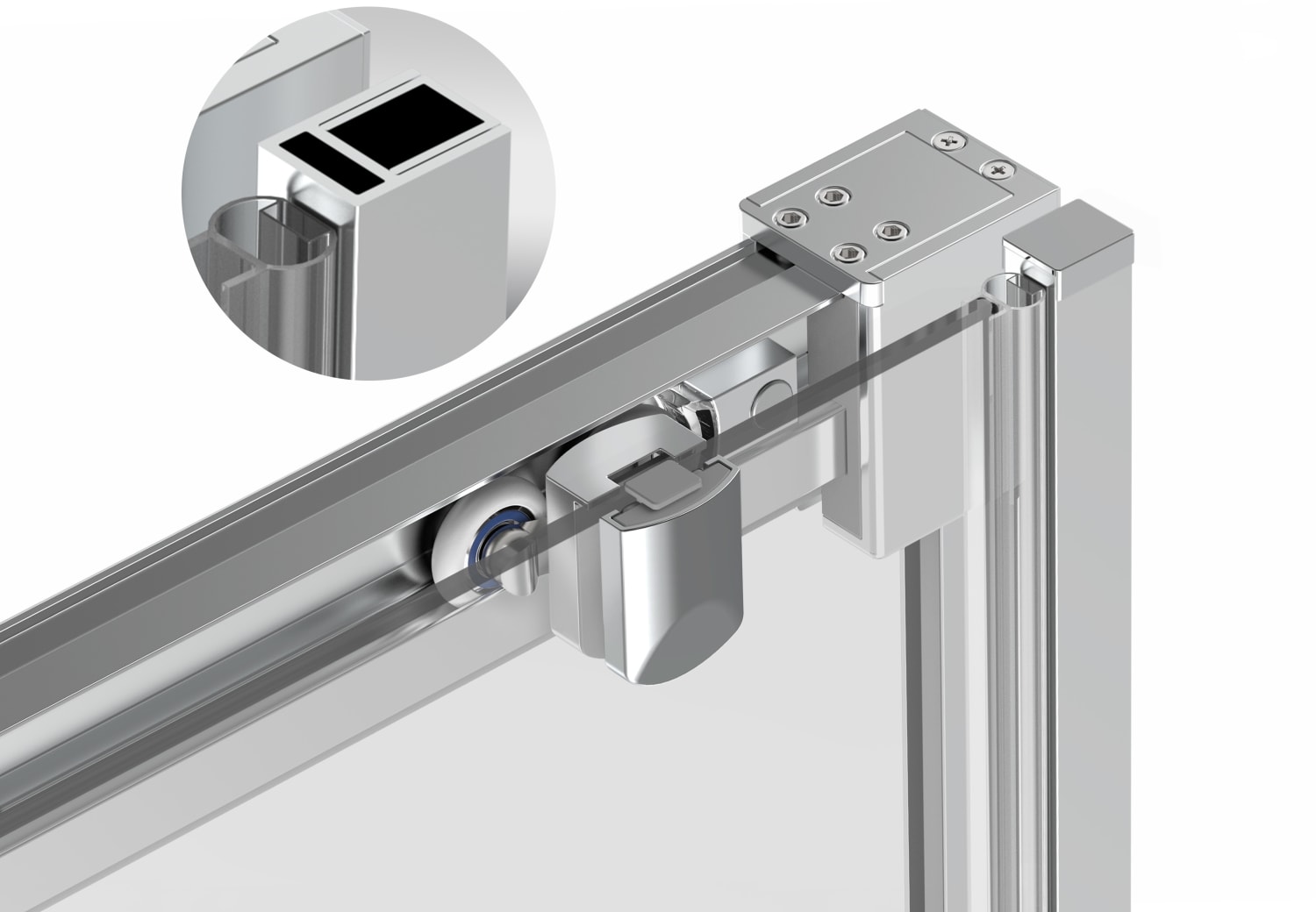 Mampara de ducha -Kassandra- Glase (GS102) Detalle 10