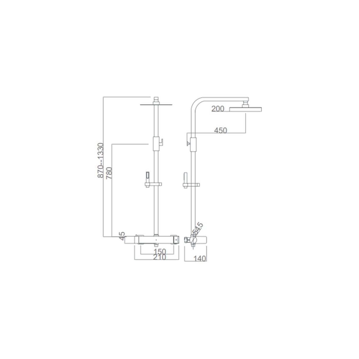 Conjunto de ducha Imex Nassau Croquis 6