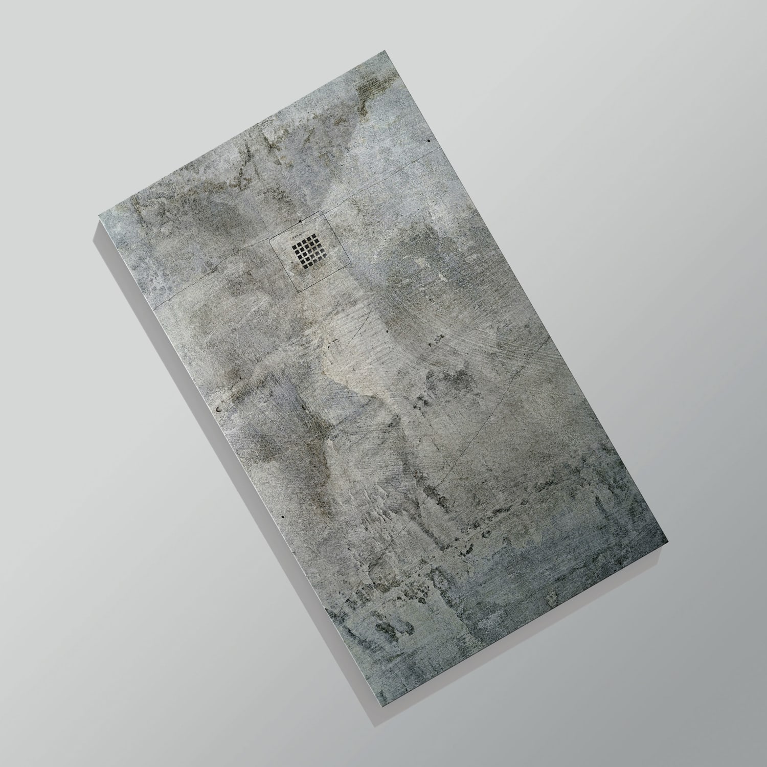 Platos de ducha de resina decorados Bruntec Design 3D Cemento opción 14